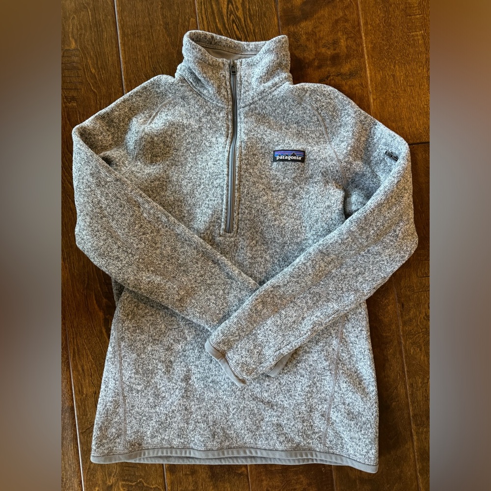 Patagonia Better Sweater Fleece Jacket Women’s XS Burch White (Gray) 1/4 Zip
